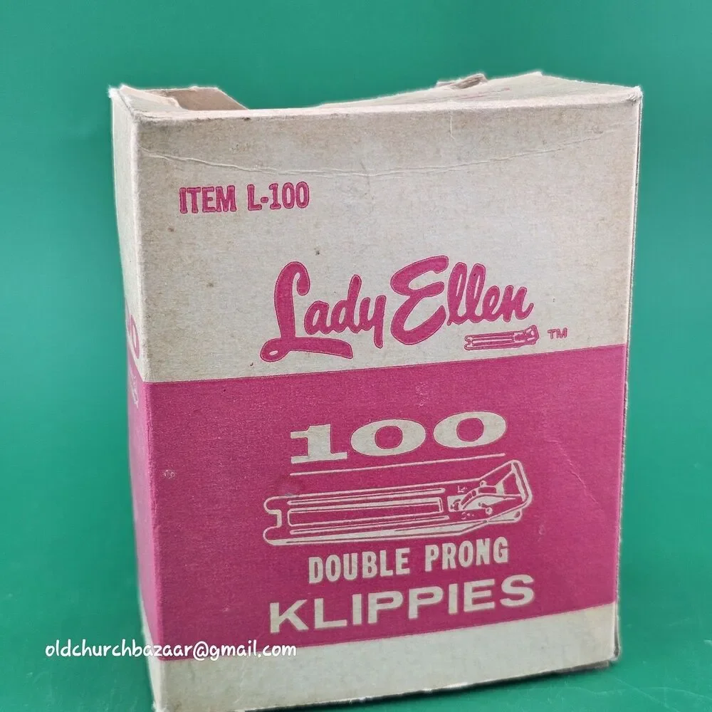 Vtg Lot Of Lady Ellen Hair Klippies 1960's Hair Clippies Original Box